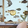 Blaue Meeres-Tapete für Wohnzimmer und Flur mit Tropischen Fischen Sales