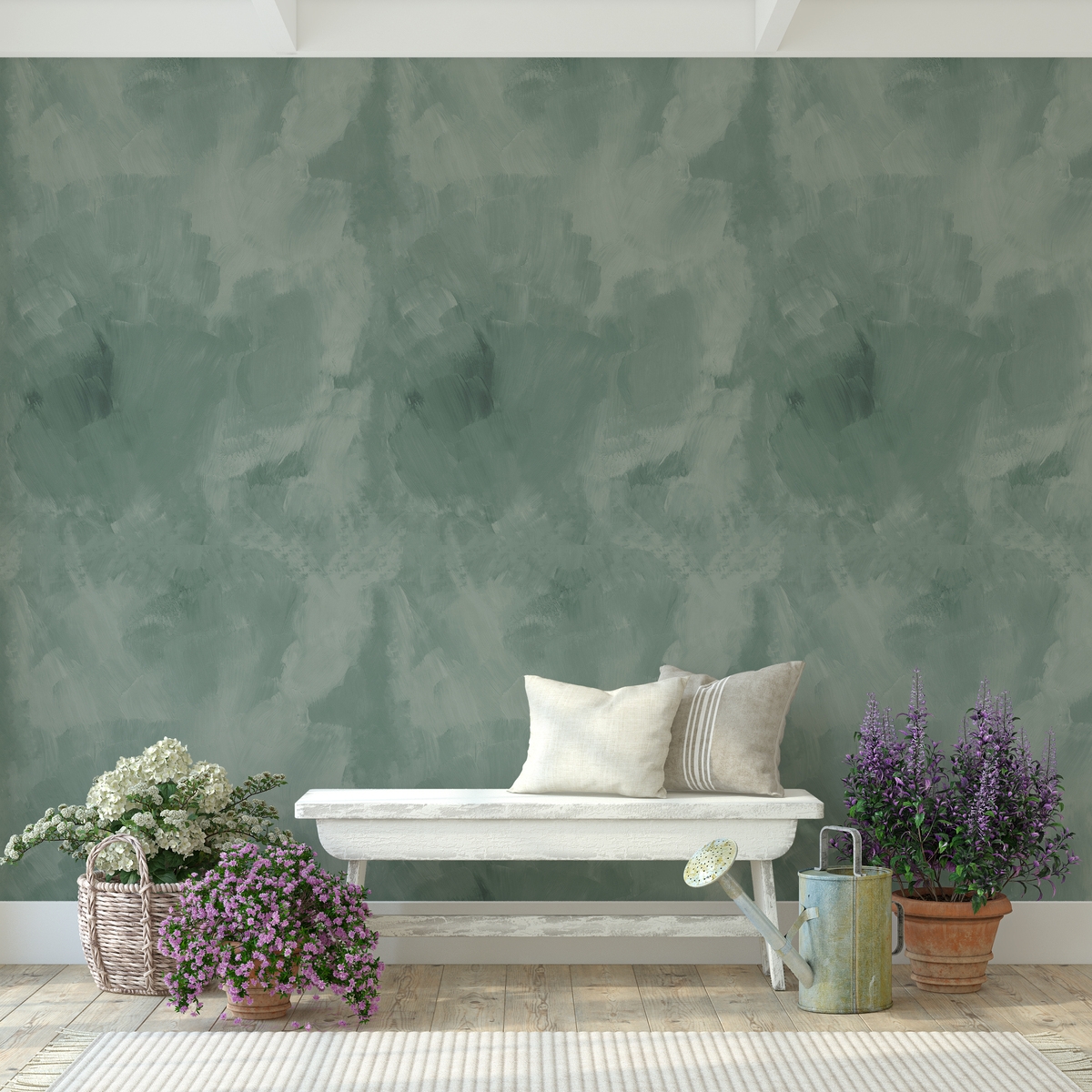 Elegante selbstklebende Tapete für Wohnzimmer Stucco Veneziano Grün Aktion Elegante selbstklebende Tapete für Wohnzimmer Stucco Veneziano Grün Aktion