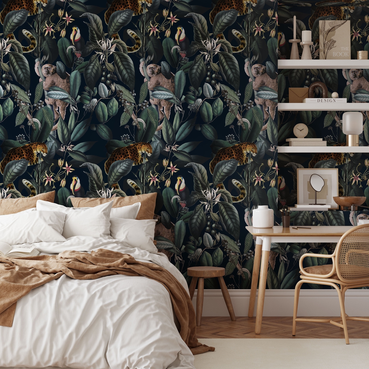 Tapete für Schlafzimmer Blumenmuster Jungle Giungla Botanica Aktion Tapete für Schlafzimmer Blumenmuster Jungle Giungla Botanica Aktion
