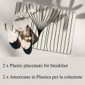 Set mit 2 waschbaren Platzsets im Vintage-Design 42x30 Art Déco Verkauf