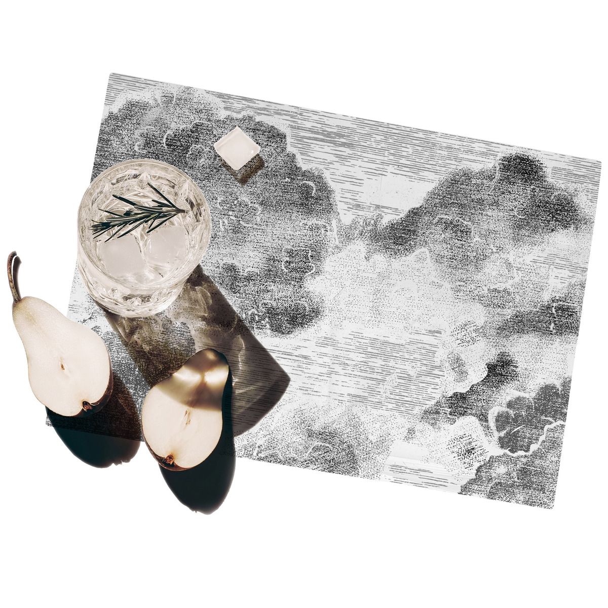 Set aus 2 eleganten Frühstücksplatzdeckchen im Vintage-Stil Nuvole Aktion Set aus 2 eleganten Frühstücksplatzdeckchen im Vintage-Stil Nuvole Aktion