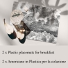 Set aus 2 eleganten Frühstücksplatzdeckchen im Vintage-Stil Nuvole Verkauf