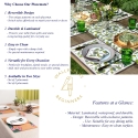 Set aus 2 waschbaren Platzsets im natürlichen Stil Royal Garden Angebot
