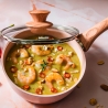 6-teilige Topf-Set mit Bratpfanne und Grillpfanne, rosa Granit, Stonerose Rabatte