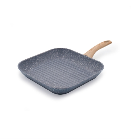 Antihaftbeschichtete Grillpfanne aus Aluminium in Steinoptik Pierre Gourmet Aktion