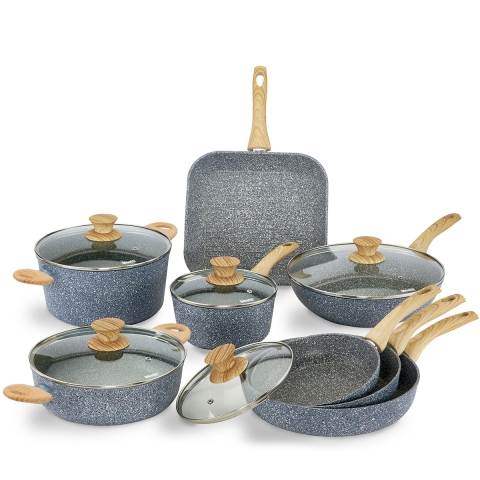 Set aus 13-teiligen Töpfen und Pfannen aus antihaftbeschichtetem Aluminium Pierre Gourmet Aktion