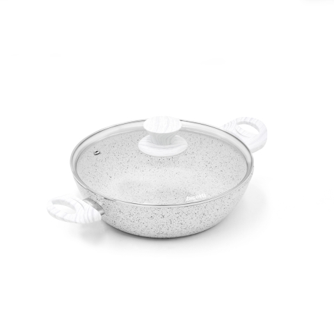 Antihaft-Aluminiumtopf 24cm Bisetti Stonewhite Aktion