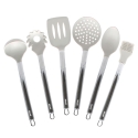 Set aus 6 Küchenutensilien aus Silikon mit Metallhalterung Stonewhite Angebot