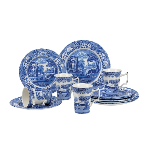 Tafelservice aus Terrakotta im englischen Stil, 12-teilig, Blue Italian Aktion