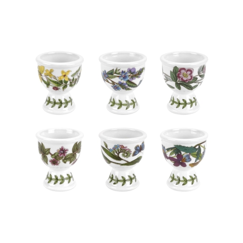 Set aus 6 Eierbechern aus Porzellan Portmeirion Botanic Garden Aktion