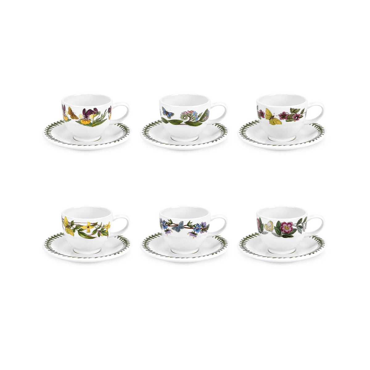 Set aus 6 Kaffeetassen aus Porzellan Portmeirion Botanic Garden Aktion Set aus 6 Kaffeetassen aus Porzellan Portmeirion Botanic Garden Aktion