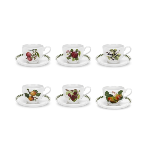 Set aus 6 Teetassen mit Untertasse aus Porzellan Portmeirion Pomona Aktion