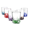 Set mit 6 Wassergläsern, bunte Tischdekoration, 10 cm, Venise Aktion