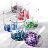 Set mit 6 Wassergläsern, bunte Tischdekoration, 10 cm, Venise Verkauf
