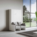 Schrankbett 1,5 Plätze 120x190cm mit Sofa Sofà Kentaro Aktion