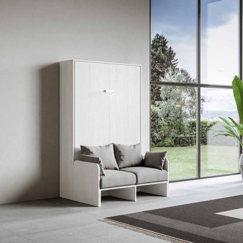 Schrankbett 1,5 Plätze 120x190cm mit Sofa Sofà Kentaro Aktion