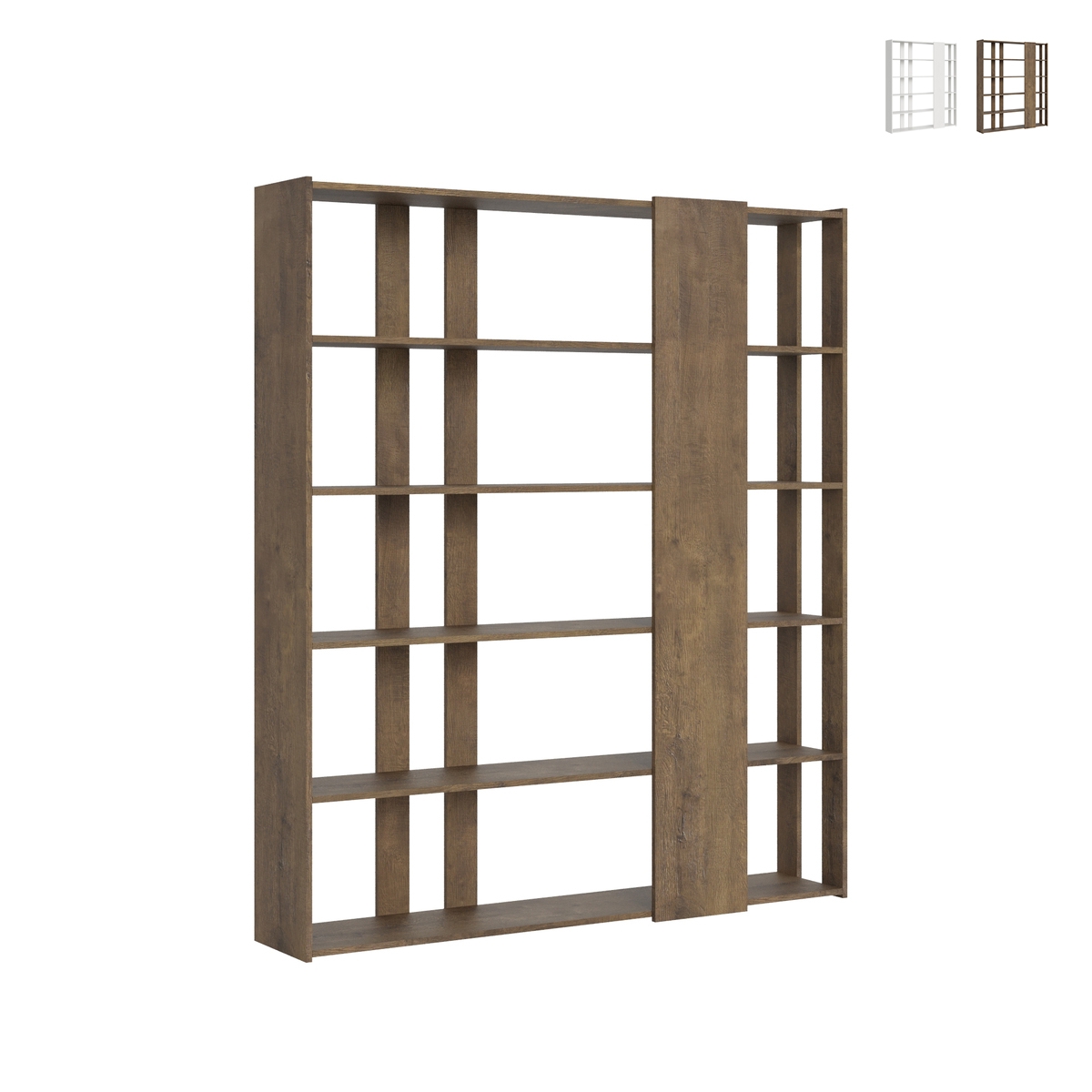 Büro- und Wohnzimmerregal im Design, beidseitig, mit 6 Ablagen 78x36x204 Kato D Aktion Büro- und Wohnzimmerregal im Design, beidseitig, mit 6 Ablagen 78x36x204 Kato D Aktion