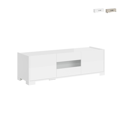 Moderner TV-Schrank 3 Türen 130x40x40 für Wohnzimmer Riflesso Aktion