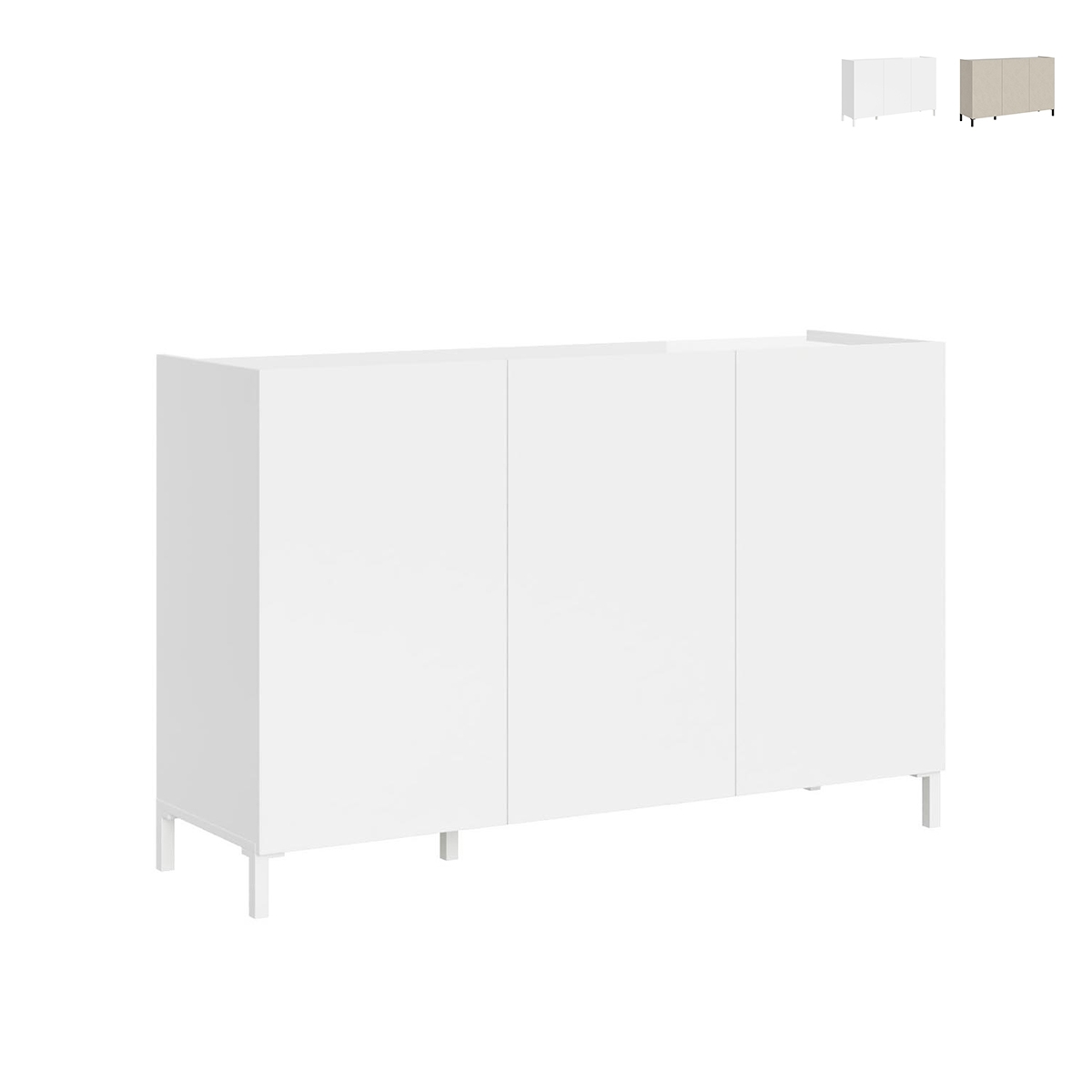Solaria Minimalistische Anrichte mit 3 Türen, Wohnzimmer/Esszimmer/Flur, 130x40x84 cm Aktion Solaria Minimalistische Anrichte mit 3 Türen, Wohnzimmer/Esszimmer/Flur, 130x40x84 cm Aktion