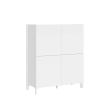 Hohe platzsparende Anrichte 4 Türen modernes minimalistisches Design 90x35x110 Solaria Rabatte