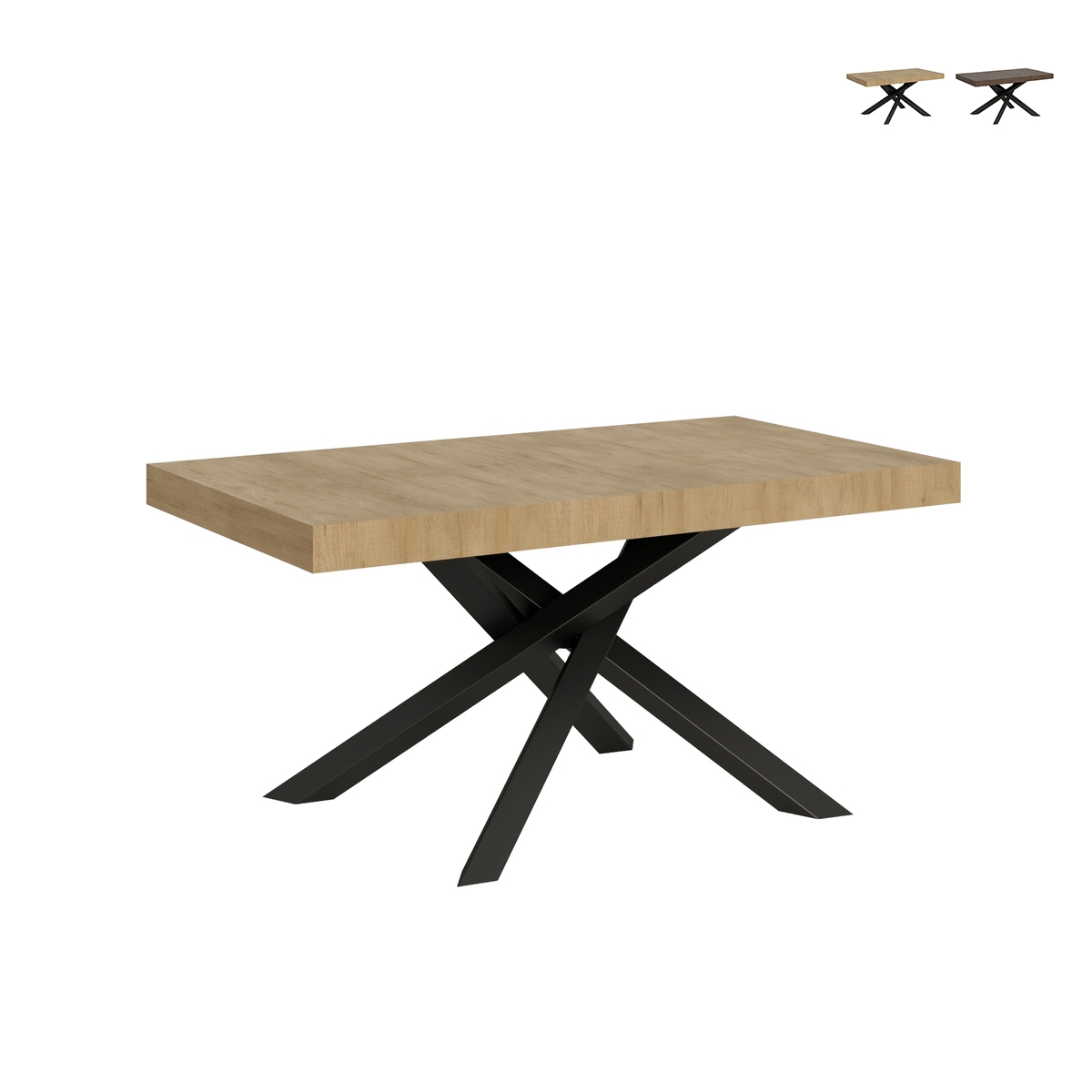 Ausziehbarer Tisch mit Kreuzbeinen, modernes Design 90×160-264 Volantis Angebot Ausziehbarer Tisch mit Kreuzbeinen, modernes Design 90×160-264 Volantis Angebot