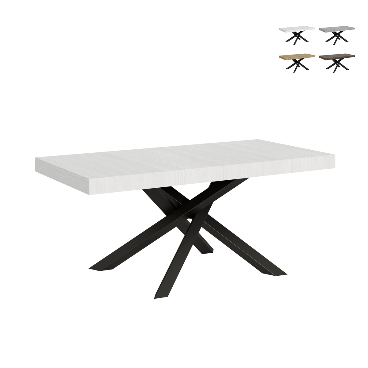 Ausziehbarer Tisch für 12 Personen, modernes Design, 90×180-284 Volantis Aktion