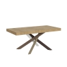 Moderner ausziehbarer Tisch mit überkreuzten Holzbeinen 90x180-440 Volantis Verkauf