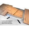 Moderner ausziehbarer Tisch mit überkreuzten Holzbeinen 90x180-440 Volantis Rabatte
