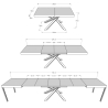 Moderner ausziehbarer Tisch mit überkreuzten Holzbeinen 90x180-440 Volantis Katalog