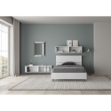 Halbtorso-Bett mit Stauraum 120x190 cm in Weiß Demas Sales