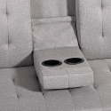 Schlafsofa 2-Sitzer verstellbar mit Armlehne und Getränkehalter Ember Kauf