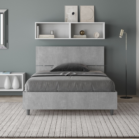 Bett zweieinhalb 120x200cm Boxspring geneigtes Kopfteil Demas Aktion