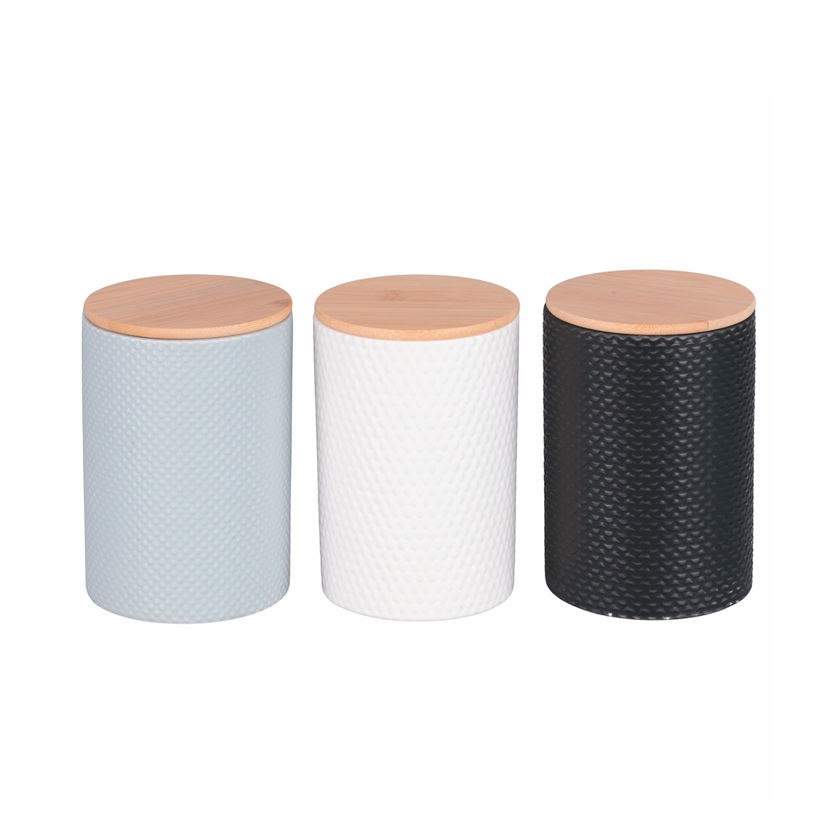 Set aus 3 bunten 750 ml Keramik-Küchendosen mit Deckel Circle Aktion Set aus 3 bunten 750 ml Keramik-Küchendosen mit Deckel Circle Aktion