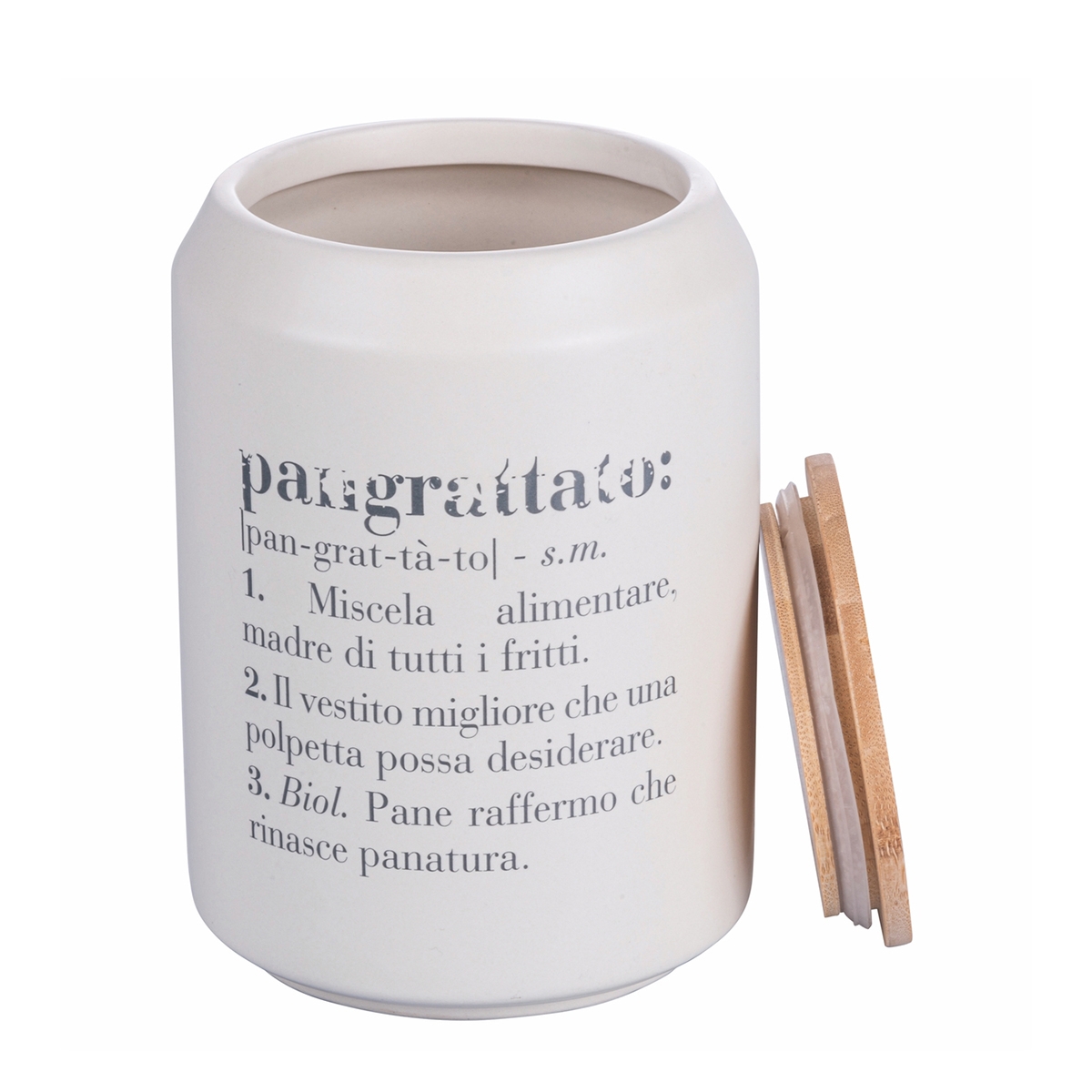 Grès-Vorratsdose 12,5x18 für Paniermehl mit Bambusdeckel Victionary Aktion Grès-Vorratsdose 12,5x18 für Paniermehl mit Bambusdeckel Victionary Aktion