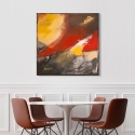 Modernes abstraktes Bild auf Leinwand Fuego H. Romero Sales