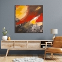 Modernes abstraktes Bild auf Leinwand Fuego H. Romero Verkauf