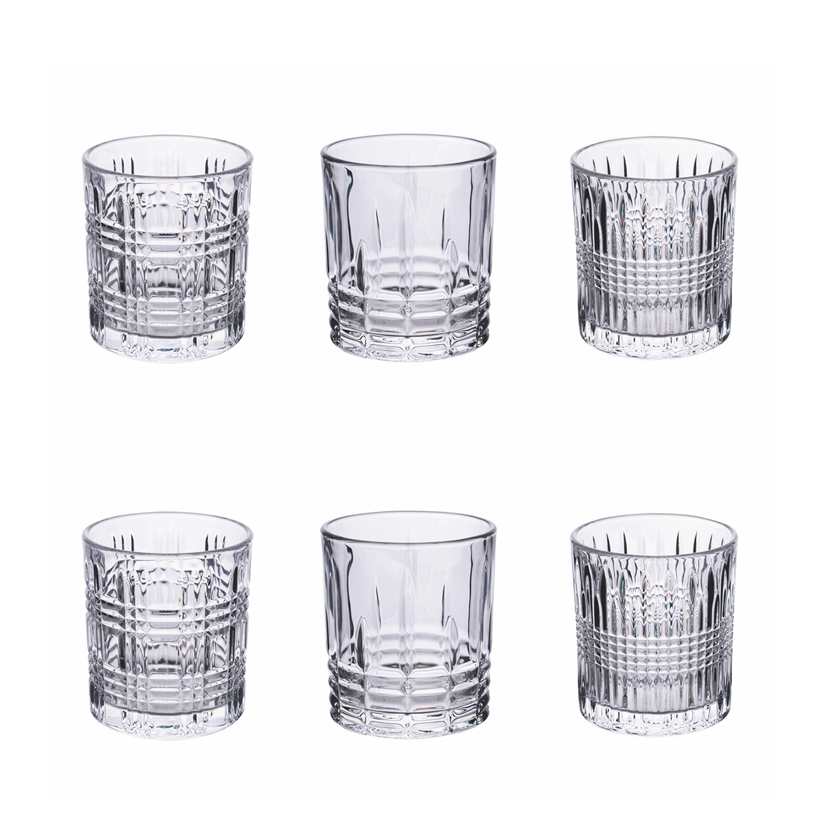 Set mit 6 Wassergläsern für den Tisch aus klarem Glas New Vintage Aktion Set mit 6 Wassergläsern für den Tisch aus klarem Glas New Vintage Aktion