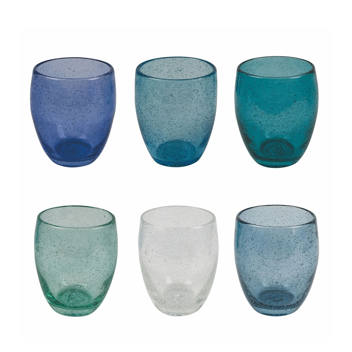 Set mit 6 blauen Trinkgläsern aus mundgeblasenem Glas Acapulco Ocean Aktion Set mit 6 blauen Trinkgläsern aus mundgeblasenem Glas Acapulco Ocean Aktion
