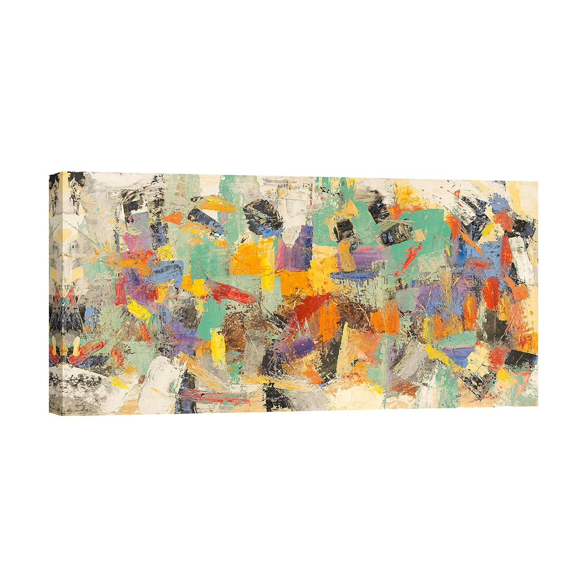Modernes Leinwandbild mit abstraktem Druck Rivoluzione colorata Lucas Aktion Modernes Leinwandbild mit abstraktem Druck Rivoluzione colorata Lucas Aktion
