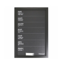 Schwarzes vertikales Wochenplan Tafelfolie 40x60cm mit Kreidestiften Victionary Week Aktion