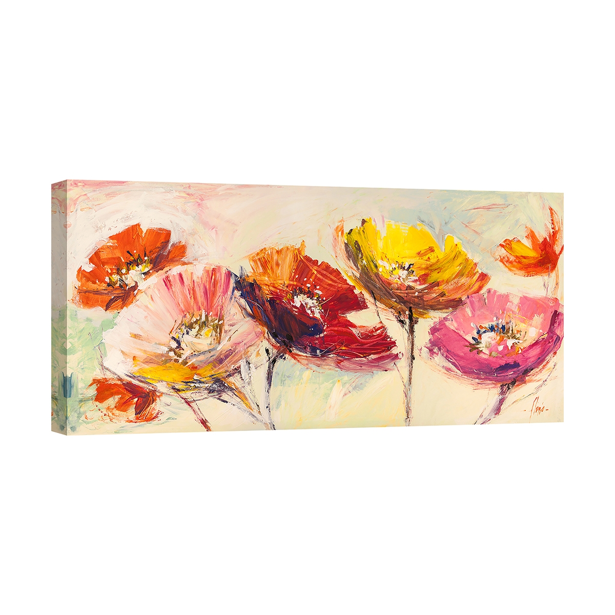 Buntes Blumenbild Leinwanddruck Nel vento Luigi Florio Aktion Buntes Blumenbild Leinwanddruck Nel vento Luigi Florio Aktion