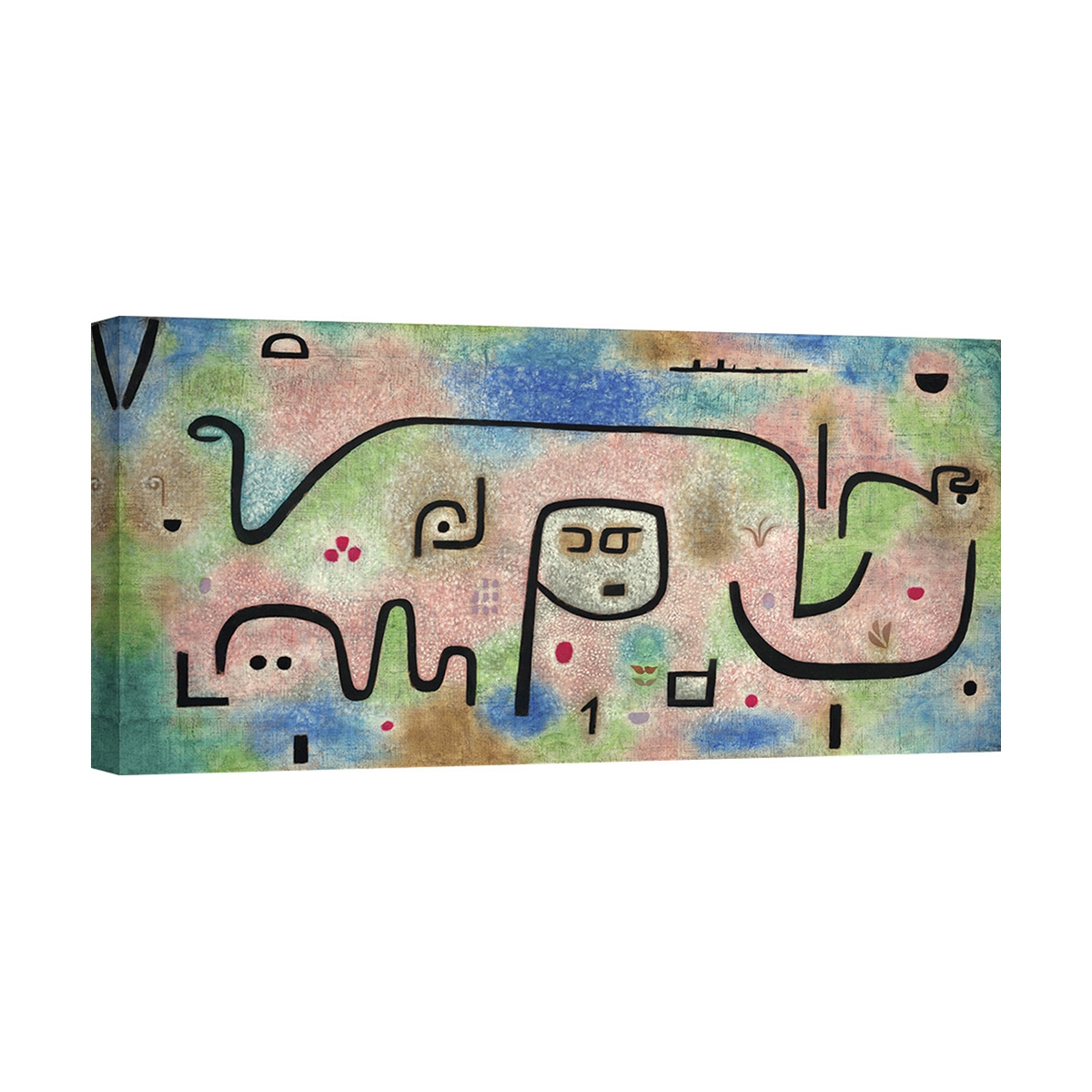 Abstraktes Gemälde auf Leinwand bunt Insula Dulcamara Paul Klee Aktion Abstraktes Gemälde auf Leinwand bunt Insula Dulcamara Paul Klee Aktion