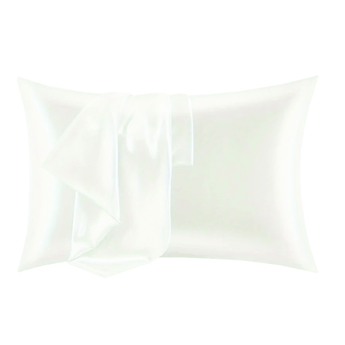Einzelnes Kissenbezug in reiner Seide 50x80cm Weiß Savanna Aktion Einzelnes Kissenbezug in reiner Seide 50x80cm Weiß Savanna Aktion
