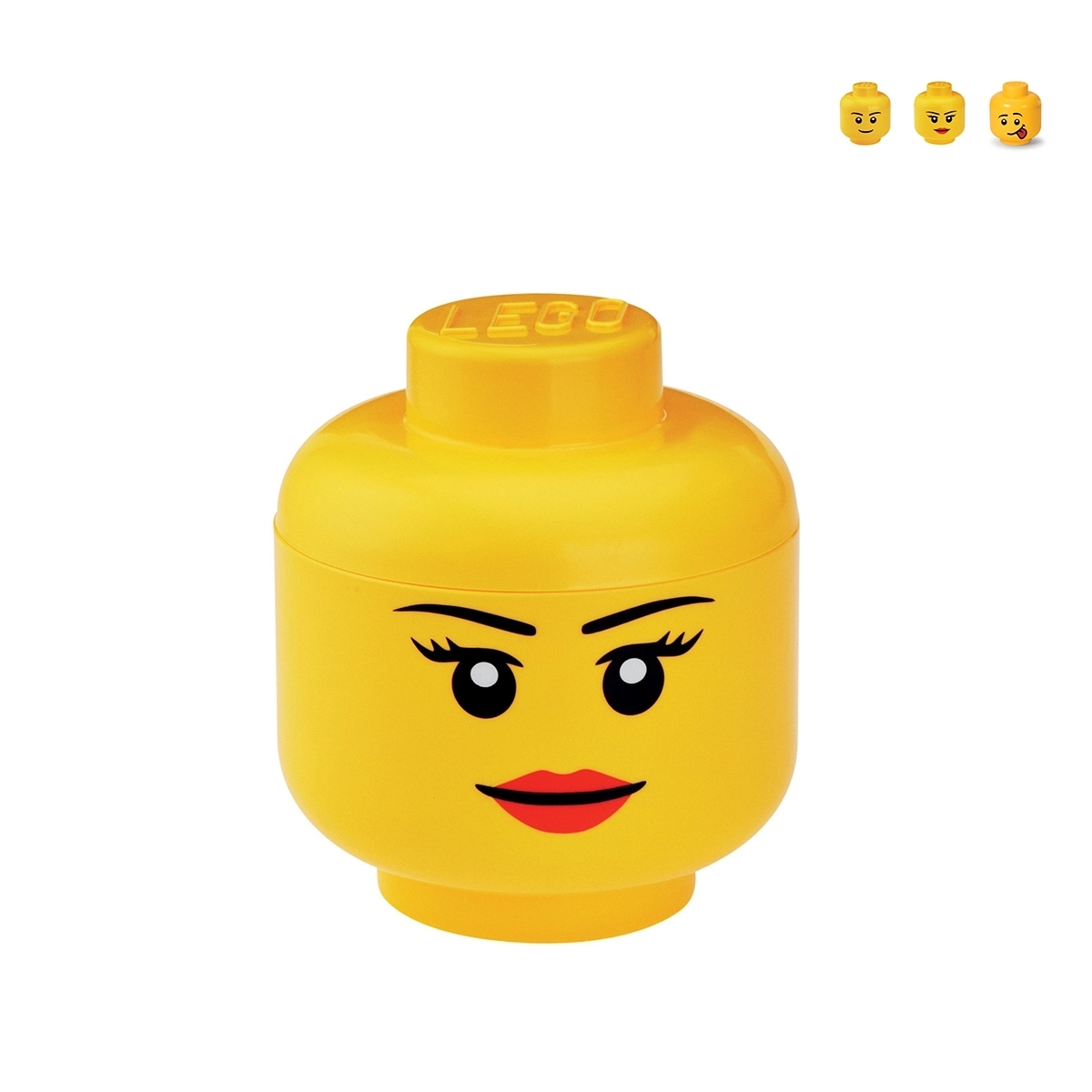 Großes LEGO-Aufbewahrungsbehälter in Kopfform Head L Aktion Großes LEGO-Aufbewahrungsbehälter in Kopfform Head L Aktion