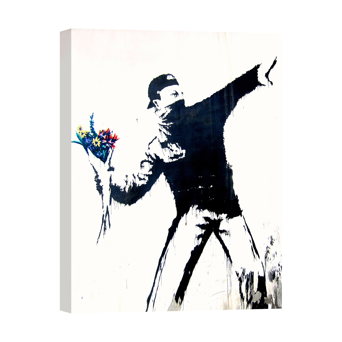 Moderne Street Art Leinwanddruck Bild "Messaggio di Pace" Banksy Aktion Moderne Street Art Leinwanddruck Bild "Messaggio di Pace" Banksy Aktion