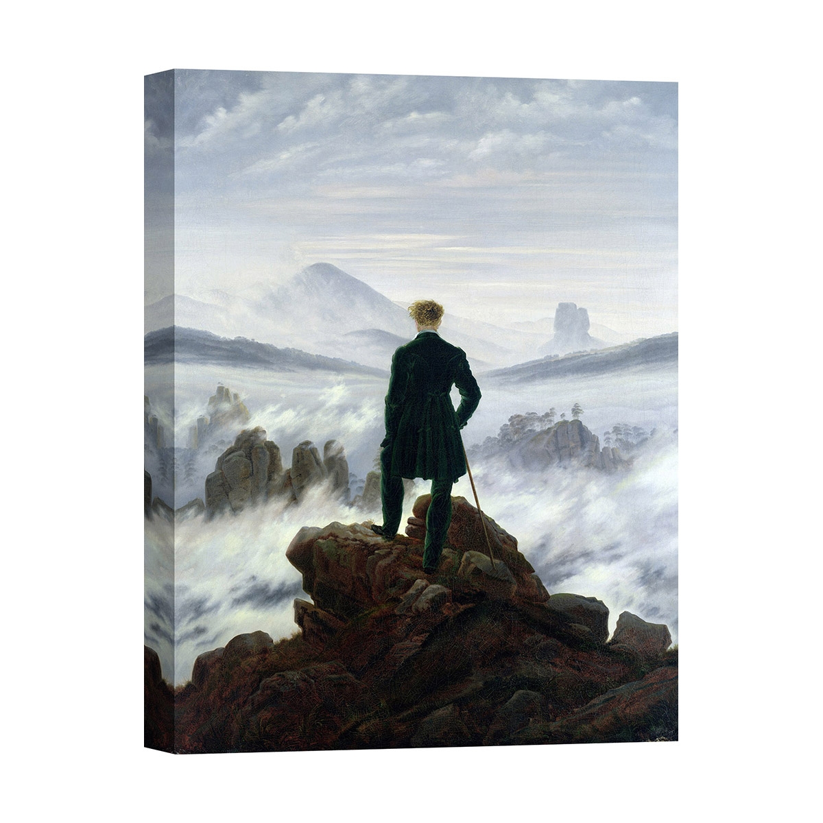 "Viandante sul mare di nebbia Caspar David Friedrich Bild Leinwanddruck" Aktion "Viandante sul mare di nebbia Caspar David Friedrich Bild Leinwanddruck" Aktion