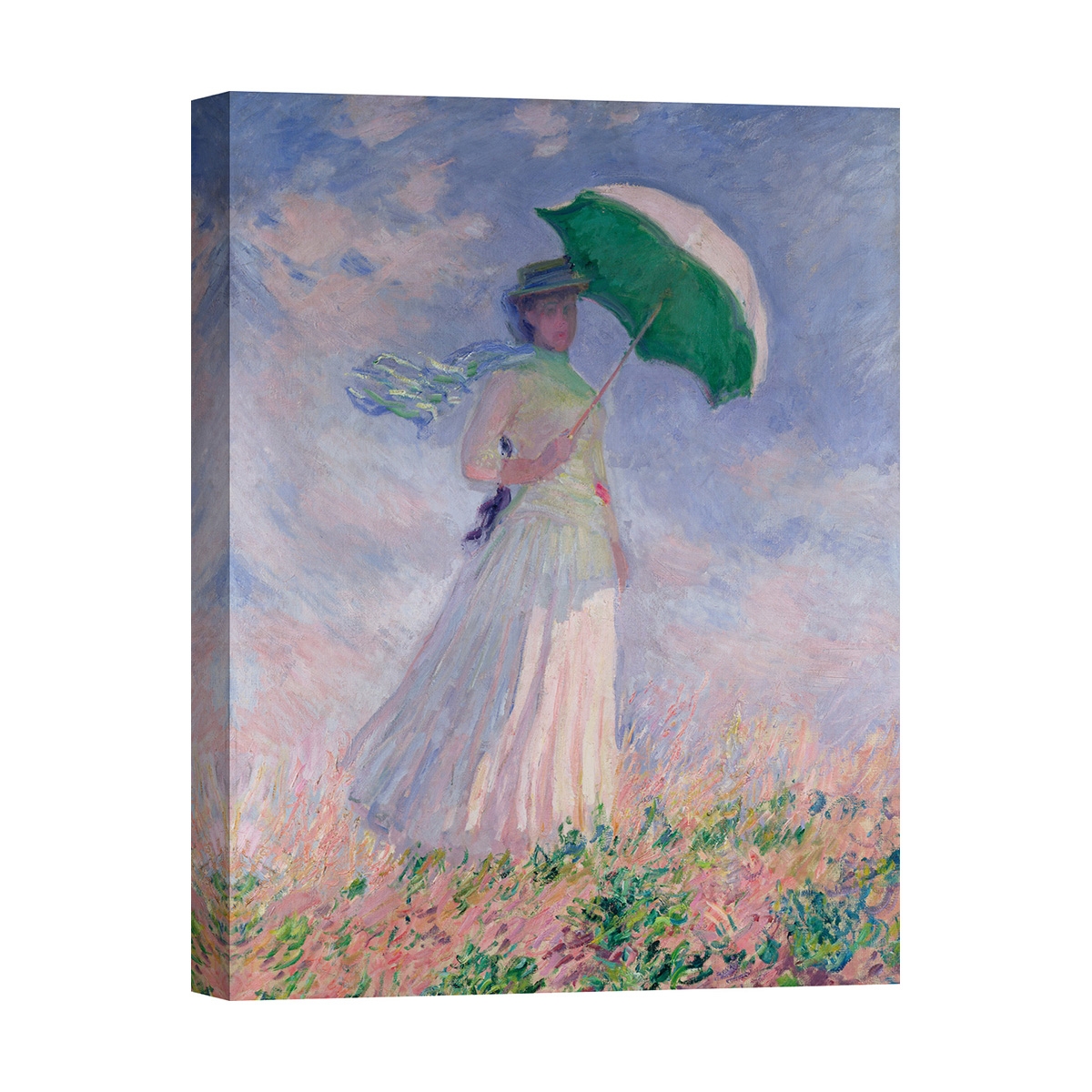 Leinwandbild Frau mit Sonnenschirm Claude Monet Aktion Leinwandbild Frau mit Sonnenschirm Claude Monet Aktion