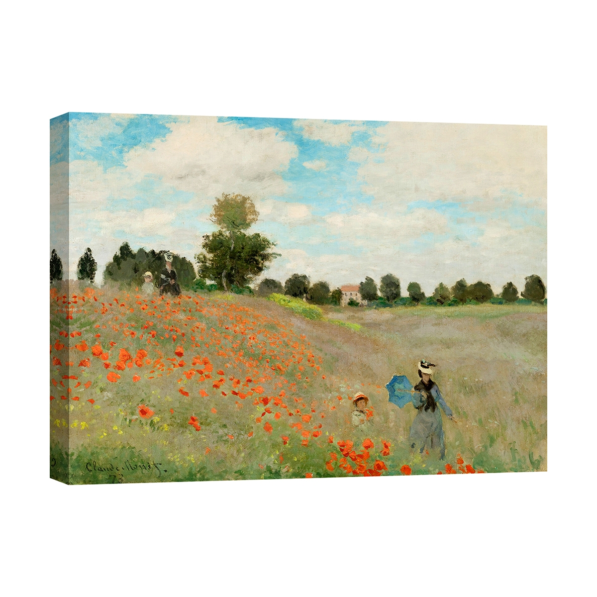 Leinwanddruck Impressionistisches Gemälde Feld mit Mohnblumen von Claude Monet Aktion Leinwanddruck Impressionistisches Gemälde Feld mit Mohnblumen von Claude Monet Aktion