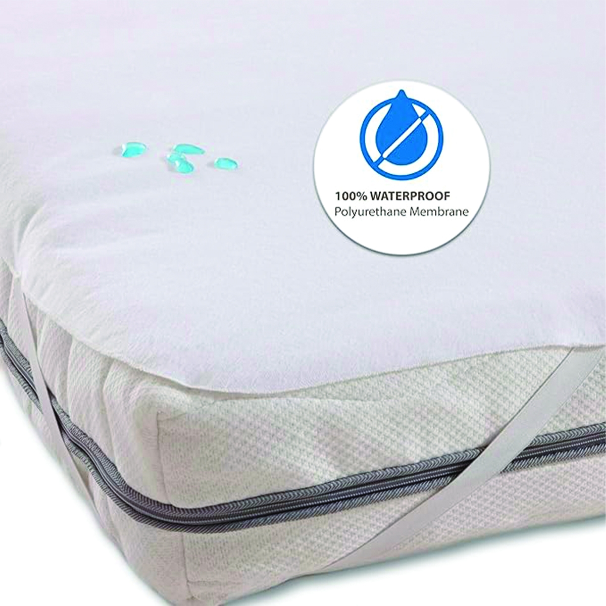 Wasserdichter Matratzenschoner 160x200 cm für Doppelbett Huston Aktion Wasserdichter Matratzenschoner 160x200 cm für Doppelbett Huston Aktion