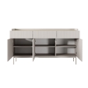 Moderne Design-Sideboard Madia für Wohnzimmer, Beige, 3 Schubladen, 3 Türen Bitter Angebot